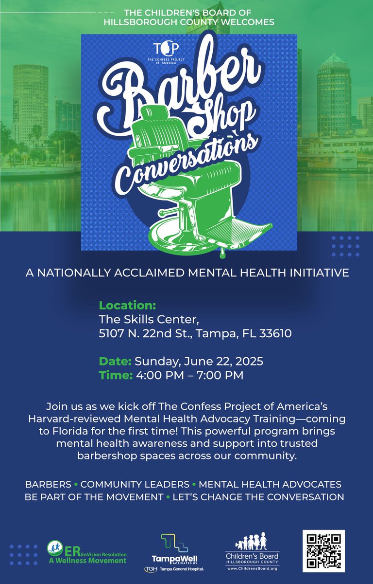 Men’s wellness matters! Barber Shop Conversations is a time for men to learn, bond and unwind. And it’s coming to Florida for the first time!
