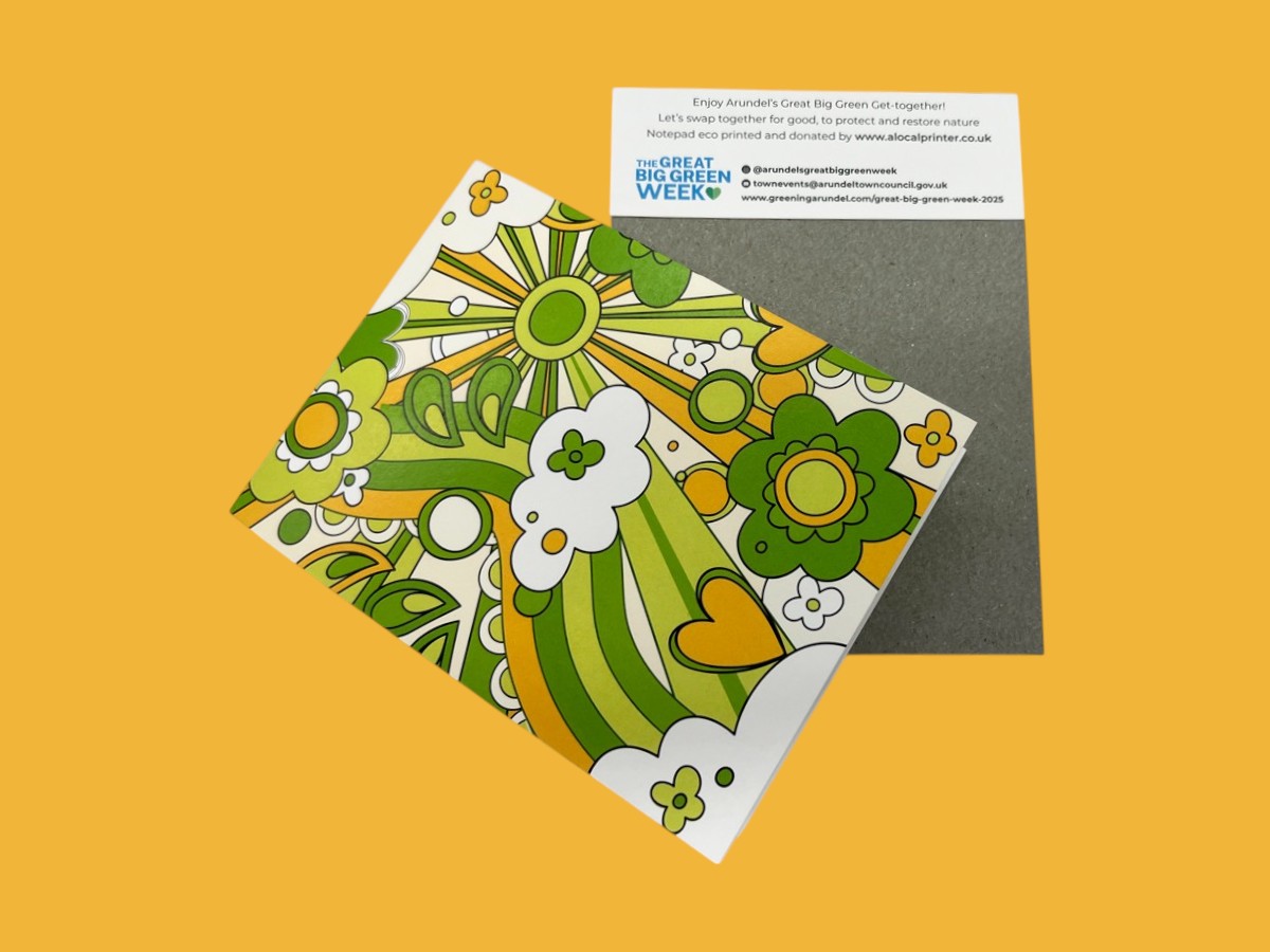 As well as providing local printing for The Great Big Green Week we are  super happy to have printed &amp; donated some of our fab 'Offcut Notepads' made from paper which would otherwise go for recycling. Running from 7- 15 June, check out what's on in your area. #GreatBigGreenWeek
