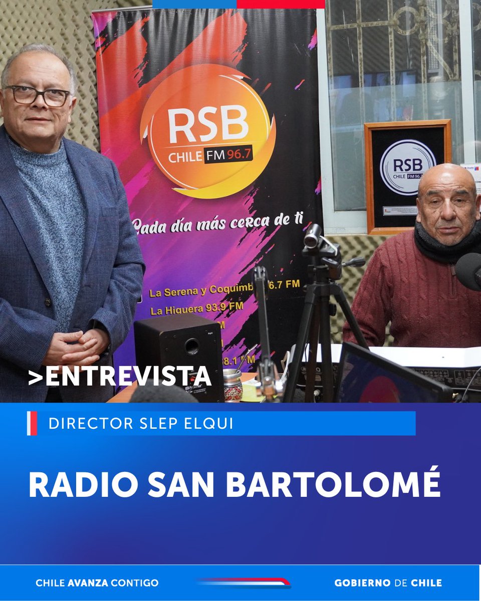 edu_elqui's tweet image. 🎙️ Nuestro Director Ejecutivo, Pedro Esparza Olivares, participó la tarde de ayer en una conversación informativa con @CarlosRiescoR en @rsbchile sobre el proceso de traspaso de la educación pública de #LaSerena #Vicuña #Paihuano y #LaHiguera a nuestro servicio local