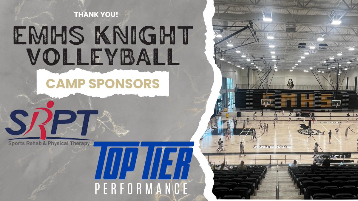 Eagle Mountain High School Volleyball (@emhs_knightvb) on Twitter photo A BIG shoutout and THANK YOU to our 2025 Camp Sponsors SRPT & Top Tier! #ArmorUp A BIG shoutout and THANK YOU to our 2025 Camp Sponsors SRPT & Top Tier! #ArmorUp