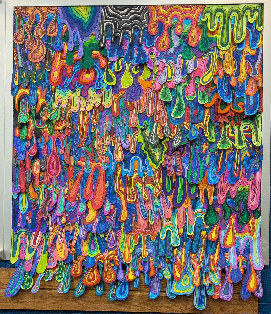 New Westfield Middle School 8th grade Artwork hanging up in the Bloomingdale School District 13 Conference Rooms for the summer! <a href="/13Bloomingdale/">Bloomingdale SD 13</a> <a href="/D13Warriors/">Westfield School</a> #ilbsd13