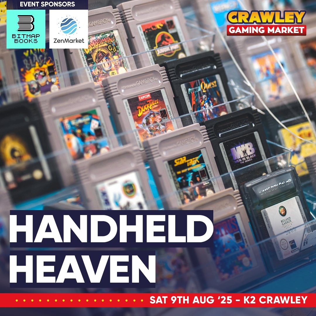 Video Game Market (@thevgmarket) on Twitter photo From classic Game Boys and PSPs to modern Nintendo Switch consoles, Crawley Gaming Market will be handheld heaven! 🎮🕹👾
🎟 eventbrite.co.uk/e/1326407684089
Event Sponsors
@Bitmap_Books 📚 linktr.ee/bitmapbooks
<a href="/zenmarket_en/">ZenMarket EN</a> 🗾 go.zenmarket.jp/replayevents
#CrawleyGamingMarket From classic Game Boys and PSPs to modern Nintendo Switch consoles, Crawley Gaming Market will be handheld heaven! 🎮🕹👾
🎟 eventbrite.co.uk/e/1326407684089
Event Sponsors
@Bitmap_Books 📚 linktr.ee/bitmapbooks
<a href="/zenmarket_en/">ZenMarket EN</a> 🗾 go.zenmarket.jp/replayevents
#CrawleyGamingMarket