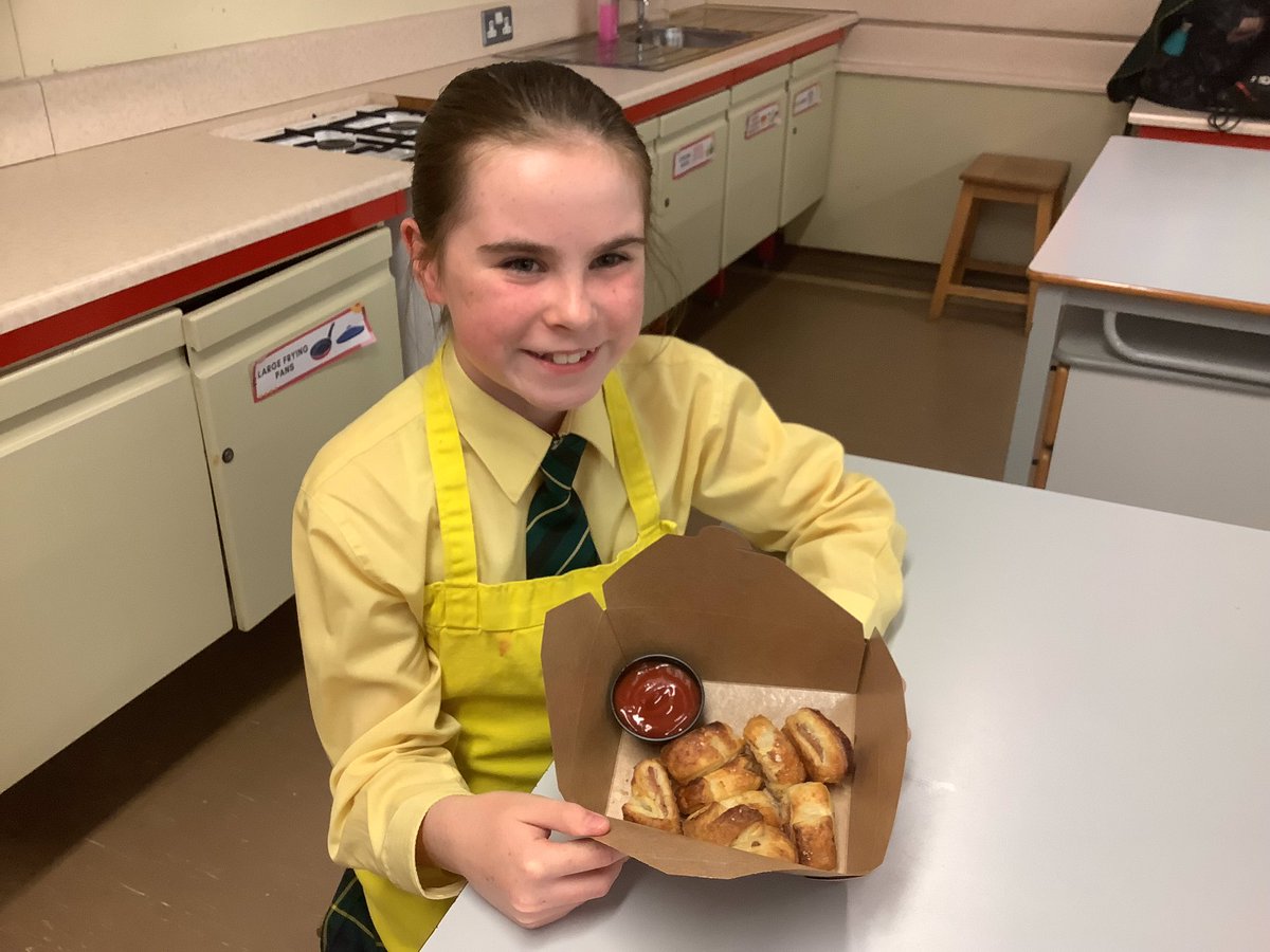 StCatsHomeEc's tweet photo. A fantastic end to our Seasonal Cookery Club! For their final practical, students mastered puff pastry to create these amazing homemade sausage rolls 👩‍🍳. Absolute stars in the kitchen. https://t.co/QnvcJOmYVd