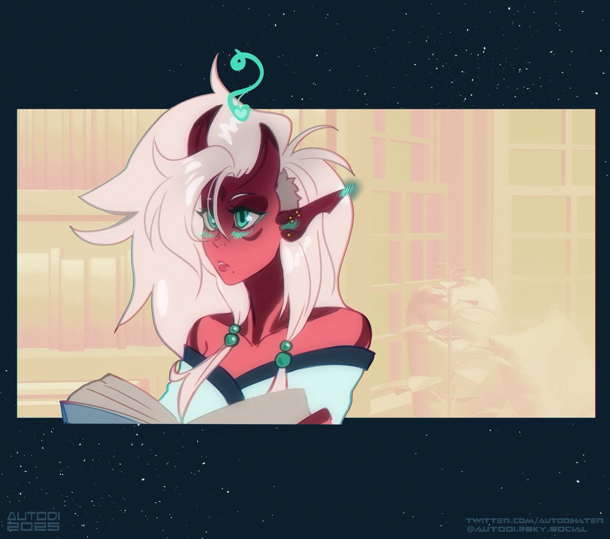 autodihater's tweet photo. Momo is trying to study 
--- #enokidemon https://t.co/qodHdhAWjw