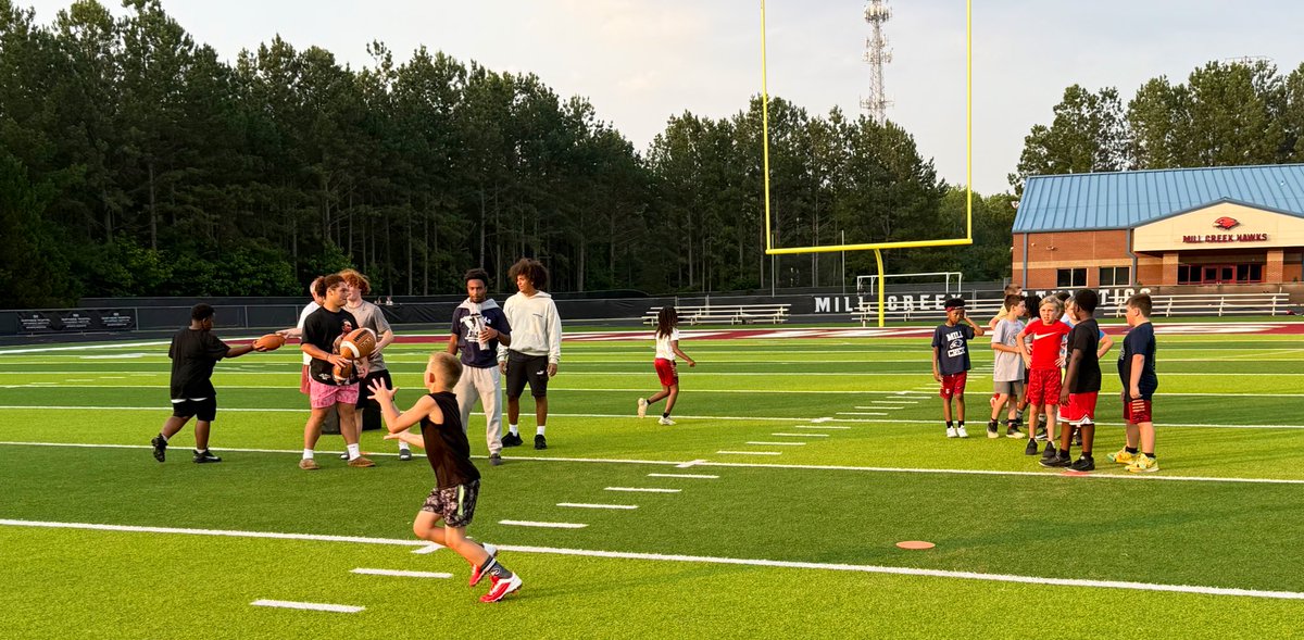 Mill Creek Football Youth Camp had a great first day !! #iMpaCt