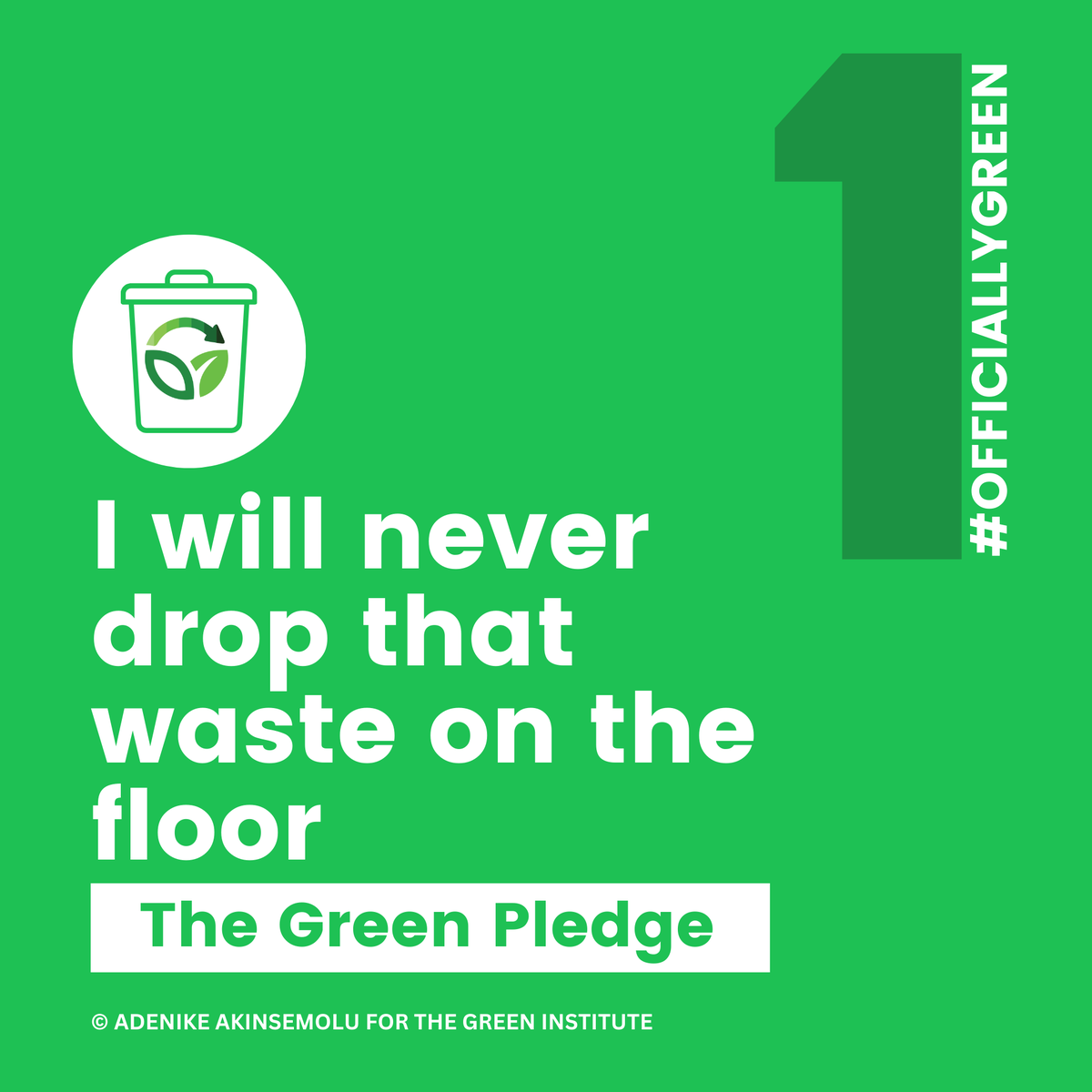 I just made my first #OfficiallyGreen pledge: “I will never drop that waste on the floor.” Join me this #WorldEnvironmentDay for a powerful conversation on plastic pollution.
June 5, 9:00 am GMT. Join: bit.ly/4jAbOVA #OfficiallyGreen #GreenFellow2025
