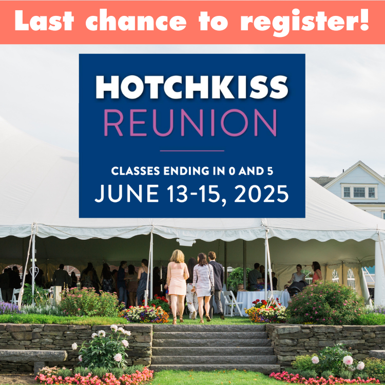 ‼️LAST CHANCE TO REGISTER ‼️ Classes ending in 0 and 5, your #reunion is almost here! Join us June 13-15 for an unforgettable weekend. Registration closes this Friday, June 6, at noon EDT at hotchkiss.org/alumni/events-….