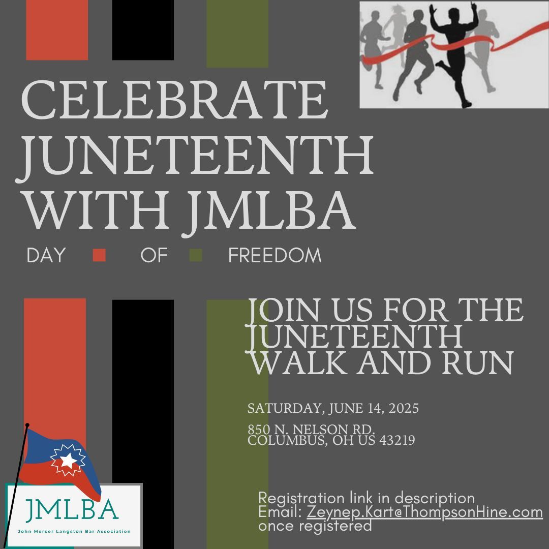 JMLBA's tweet image. Join JMLBA next Saturday, June 14, 2025,  in the Juneteenth Walk and Run, brought to you by Black Men Run, Black Girls Run Columbus, Fleet Feet Columbus, and Saucony.  For more details and the link to register for free, visit: 

adventuresignup.com/Race/OH/Columb…