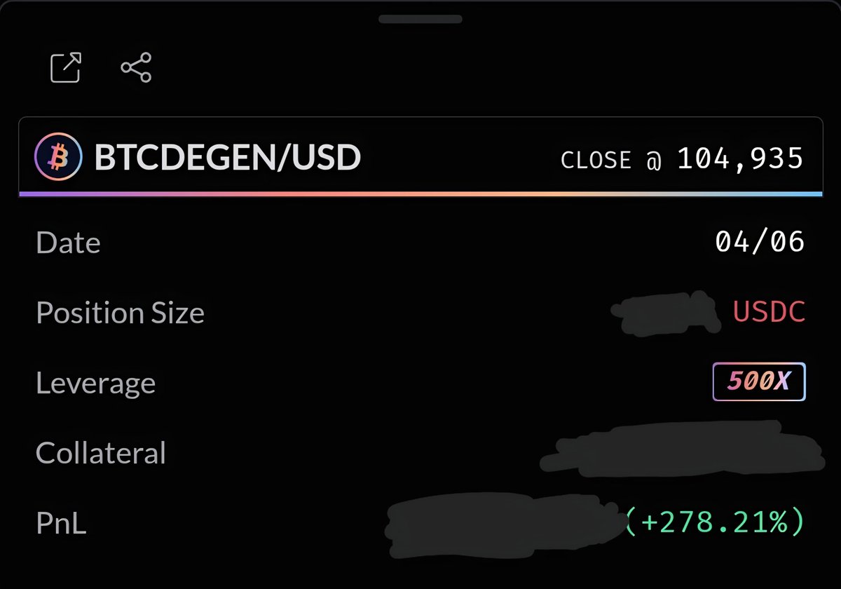 Right. So provided I remember that I have a trade open on <a href="/GainsNetwork_io/">gTrade | Gains Network 🍏</a> , I can actually make money from on chain high leverage trading on my favourite day trading asset.

Coupling this with <a href="/One4ALL_trading/">One4ALL</a> 's amazing insight and daily forecasts. Money printer goes brrr