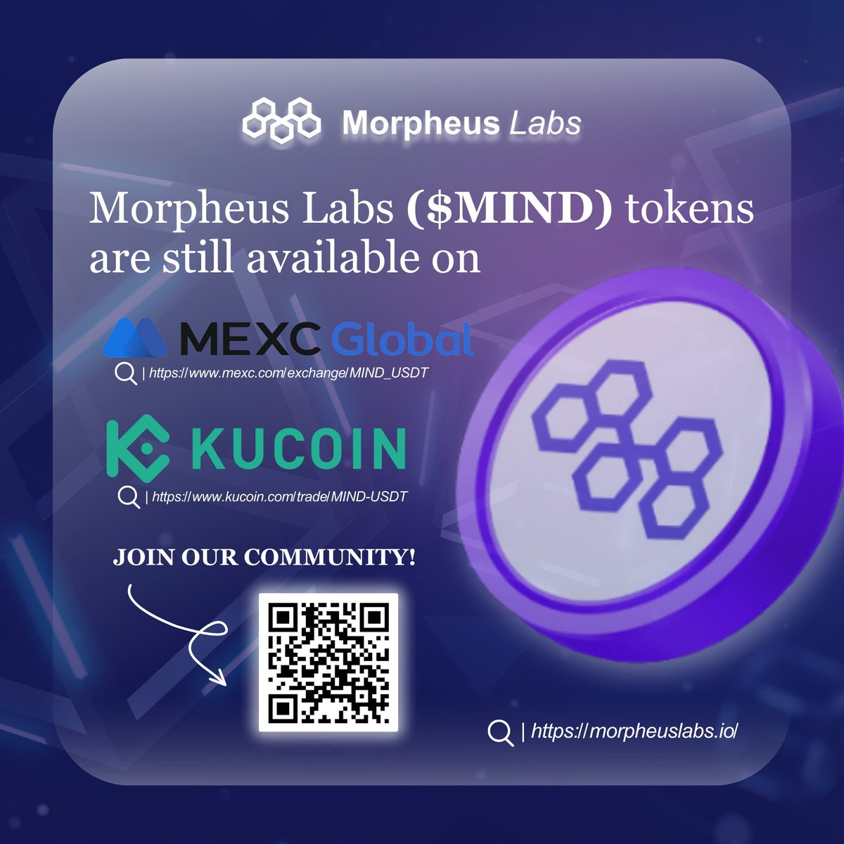 CryptoRina_'s tweet photo. @Seth_100x The next 100x is going to be $MIND by @morpheuslabs_io!
The project's Collaborative Dev Environment lets anyone build on Web3. Such developments in this ecosystem drive adoption and in turn drive the token's price up.
Its token is listed on #KuCo.
🔗→ https://t.co/Xcv10NcEuH https://t.co/mndwwDDGYz