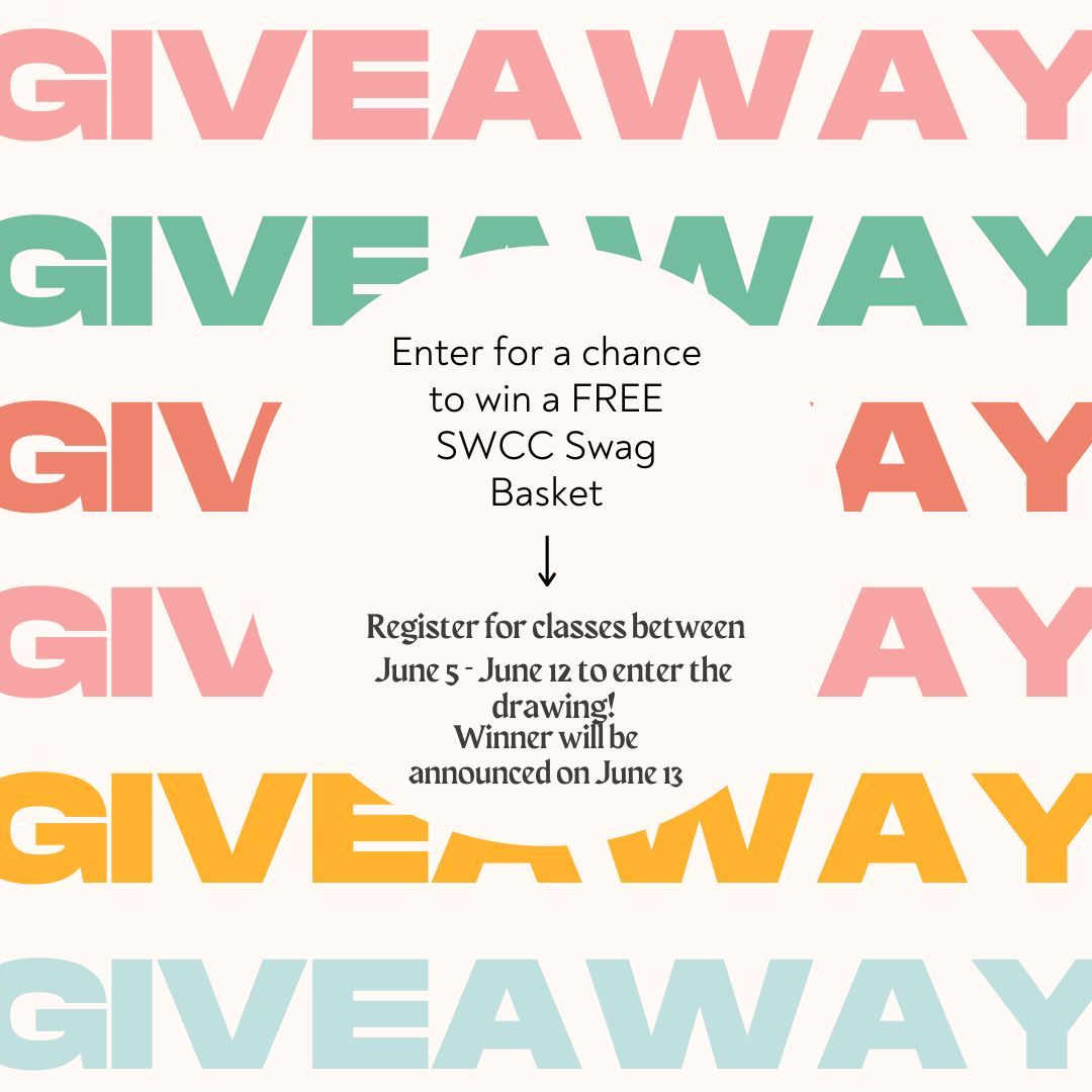 ✨ GIVEAWAY ALERT ✨ 

The admissions department is bringing back their fall registration giveaway! Register for fall classes between Thursday, June 5 through Thursday, June 12 to be entered into the drawing!

Winner will be announced on June 13.