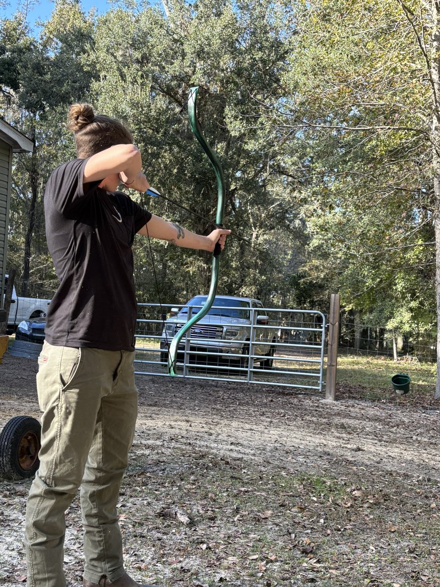 DielastArchery's tweet image. Just a little backyard target practice with the Nevergreen—because who says your aim can’t be on point even in your work boots? 🌲🎯
#DielastArchery #BackyardRange #AimTrue #NevergreenBow #ArcheryLife #FloridaDays