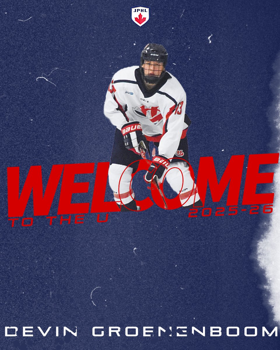 We have signed Devin Groenenboom for the 2025-26 season. 
Welcome to the U Devin.