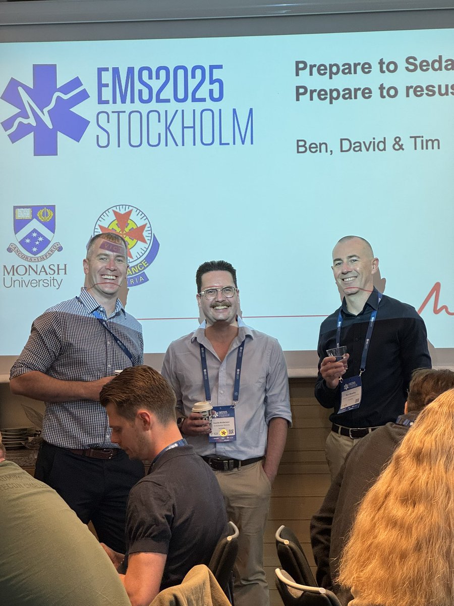 Legends. Such a great conferance. Meeting friends and colleagues from all over the world. These guys are gold! Prepare to sedate- prepare to resuscitate. #EMS2025 <a href="/ParamedicsUK/">College of Paramedics</a> <a href="/ACParamedicine/">Australasian College of Paramedicine (ACP)</a> <a href="/MonashUni/">Monash University</a>