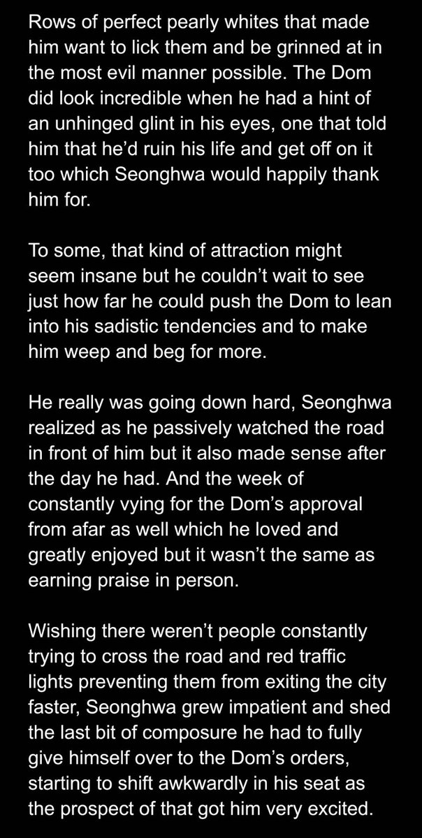 ✨WIP Wednesday for Caress Me With Pain✨

// subspace

hj did a number on Hwc and has to take the wheel... How that turned into hj teeth appreciation? Don't ask-