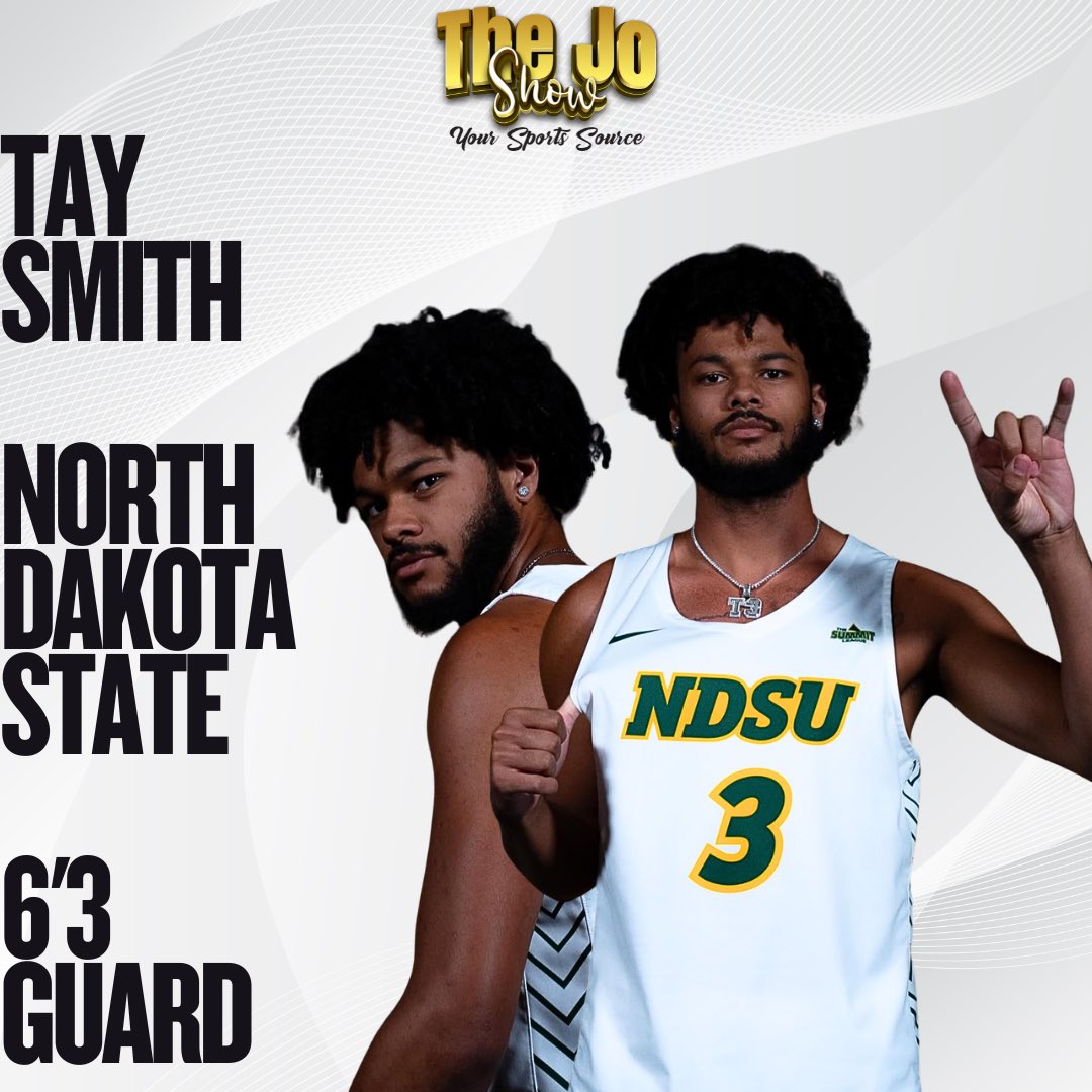 TONIGHT: Tay Smith (<a href="/thetaysmith2X/">Tay Smith</a>) of North Dakota State joins the show TONIGHT! We’ll talk all things NDSU, transfer portal, his time at LR + Brescia, Bowling Green, KY, Warren Central, his family, + more! 

Smith during his collegiate career has scored 1608 points, made 227