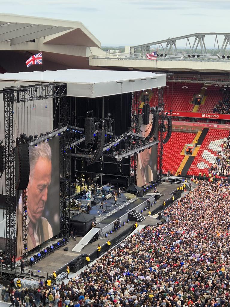 Bruce is at Anfield #brucespringsteen #theboss