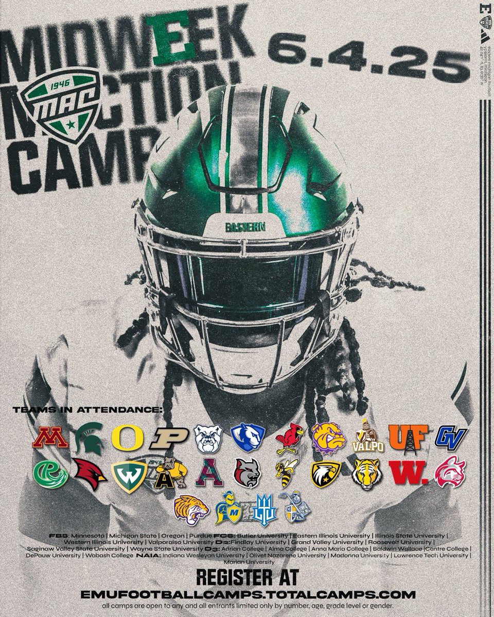 Javari Funches ATH CO26๐ (@javarifunches) on Twitter photo I'll be coming to EMU Maction camp
As a walk-upcatch me there can't wait to compete ๐๐ค
<a href="/AllenTrieu/">Allen Trieu</a> <a href="/MIexposure/">Michigan exposure</a> <a href="/EMUFB/">Eastern Michigan Football</a> <a href="/TheD_Zone/">The D Zone</a> <a href="/EverettVikingFB/">Lansing Everett Football</a> <a href="/jaleelcanty/">Coach Canty</a> <a href="/RisingStars6/">Rising Stars Academy</a> <a href="/ReggieWynns/">Rising Stars Scouting</a> I'll be coming to EMU Maction camp
As a walk-upcatch me there can't wait to compete ๐๐ค
<a href="/AllenTrieu/">Allen Trieu</a> <a href="/MIexposure/">Michigan exposure</a> <a href="/EMUFB/">Eastern Michigan Football</a> <a href="/TheD_Zone/">The D Zone</a> <a href="/EverettVikingFB/">Lansing Everett Football</a> <a href="/jaleelcanty/">Coach Canty</a> <a href="/RisingStars6/">Rising Stars Academy</a> <a href="/ReggieWynns/">Rising Stars Scouting</a>