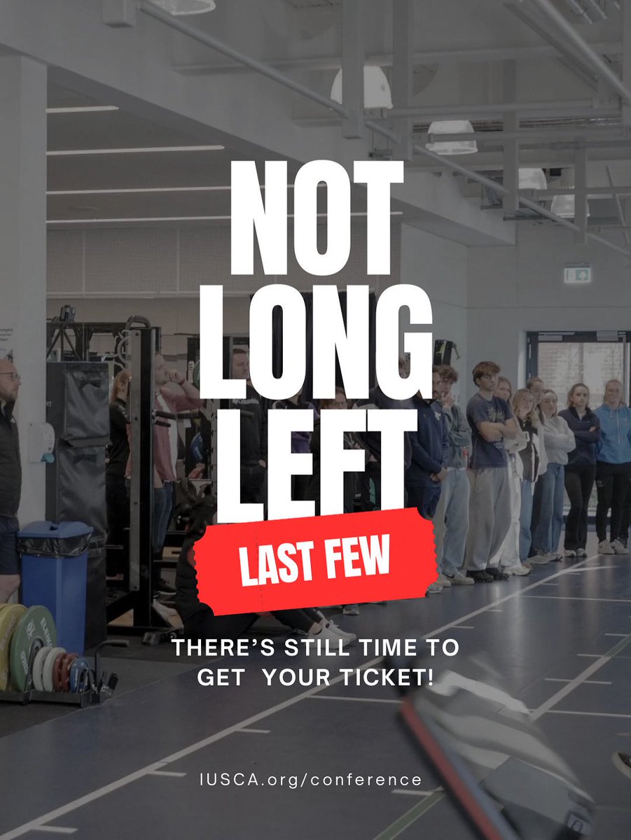 📢LAST CHANCE📢

There’s only a few tickets left, but there’s still time to get your ticket before Friday!

Don’t miss out on an unforgettable day!

📍Leeds Beckett University
🗓️ Friday 6th June 2025

🎟️Get your ticket today🎟️

IUSCA.org/conference