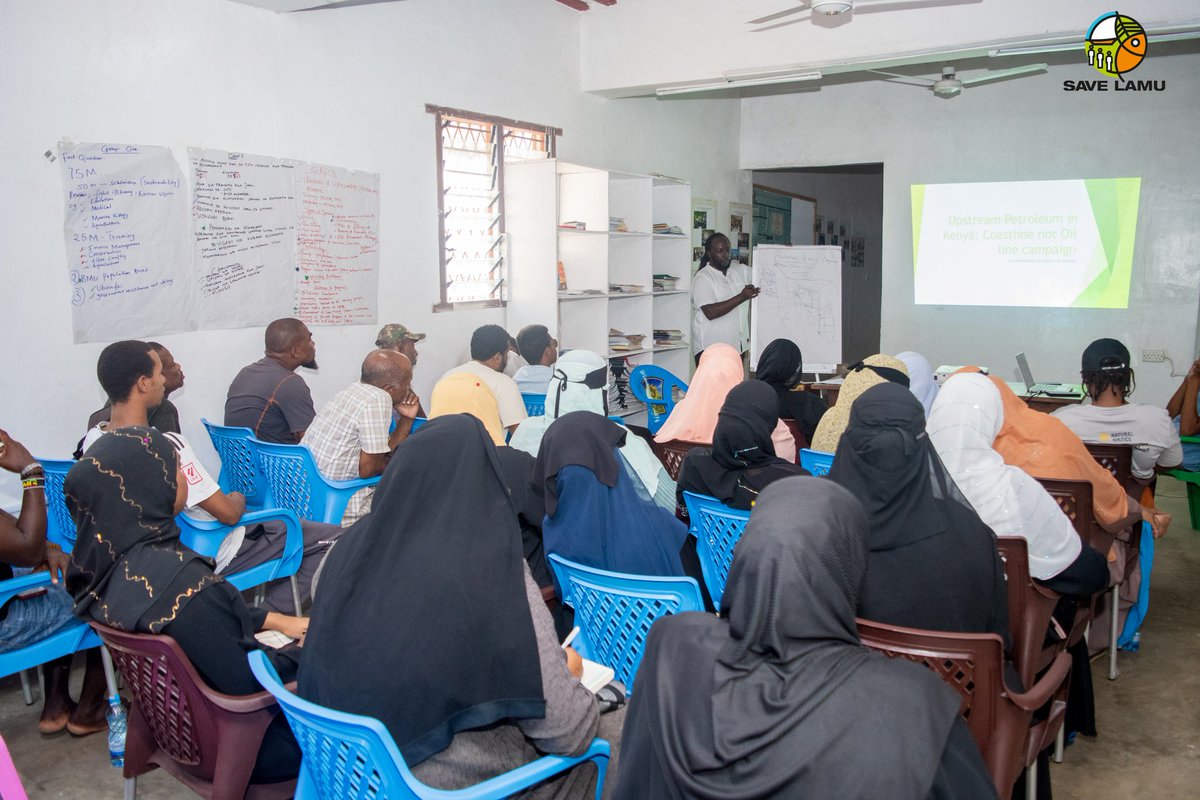 savelamu's tweet image. Save Lamu, Kenya Oil &amp;amp; Gas Working Group, and Natural Justice engage the community on oil exploration &amp;amp; policy. Locals raise concerns over lack of public participation and licensing of harmful projects. Stronger grassroots action proposed for Lamu &amp;amp; Kwale.
@naturaljustice