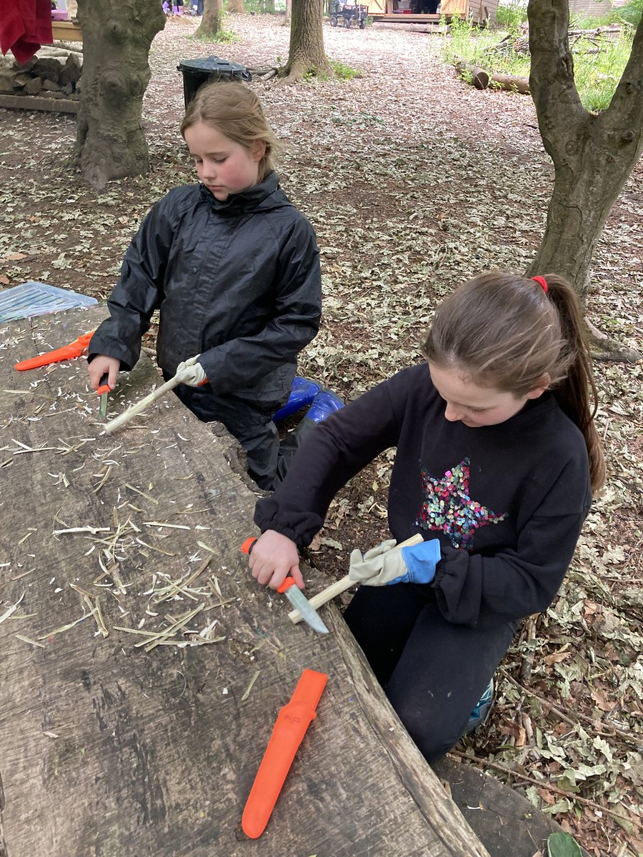 PipersForestSch's tweet image. Year 5 Forest Day 2025!
Whittling and carving wooden skewers.
#toolskills #whittling #pipersprep