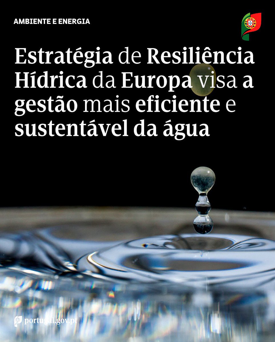 Ministério do Ambiente e Energia (@ambiente_pt) on Twitter photo A Ministra do Ambiente e Energia congratula a <a href="/EU_Commission/">European Commission</a> e a comissária @jessikaroswall pela apresentação a Estratégia de Resiliência Hídrica, um plano que visa a gestão mais eficiente e sustentável da água.
Para enfrentar os desafios da escassez hídrica está previsto um A Ministra do Ambiente e Energia congratula a <a href="/EU_Commission/">European Commission</a> e a comissária @jessikaroswall pela apresentação a Estratégia de Resiliência Hídrica, um plano que visa a gestão mais eficiente e sustentável da água.
Para enfrentar os desafios da escassez hídrica está previsto um