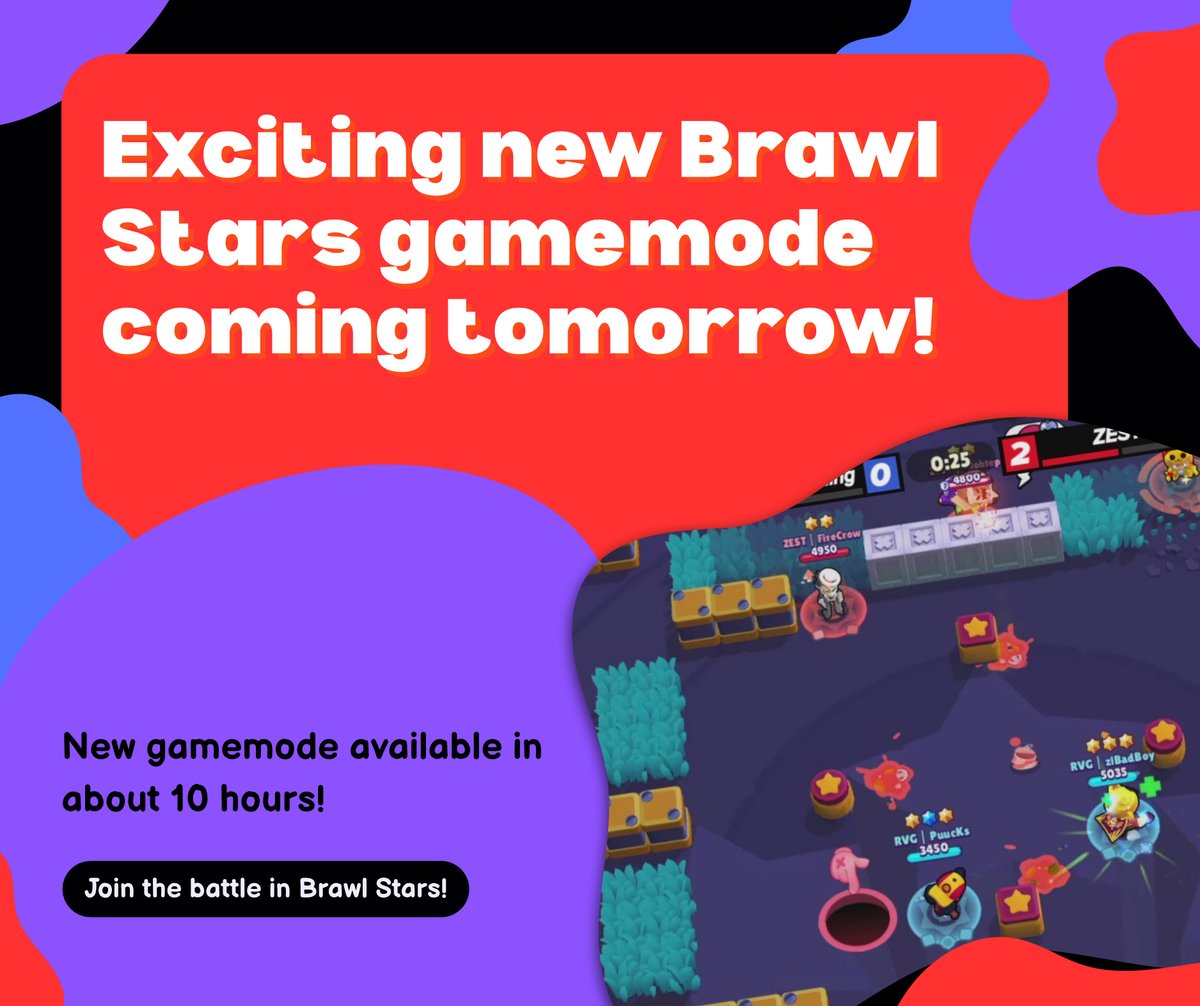 BrolStarr718's tweet image. New Brawl Stars gamemode tomorrow!
what do you think of it? 🤔
#BrawlStars