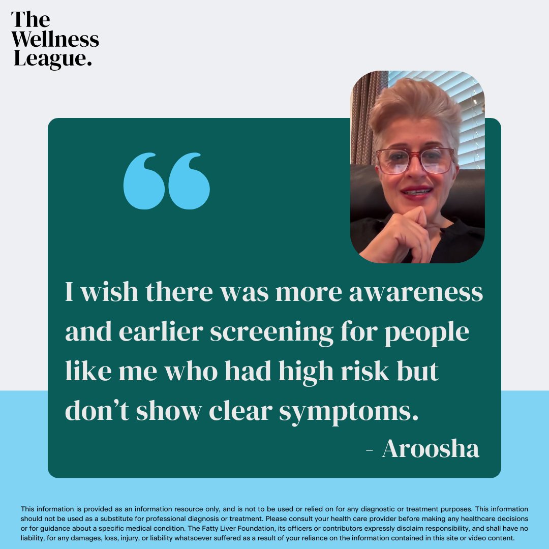 LiverSaver's tweet image. Too many people at high risk for #MASH go undiagnosed because they don’t show obvious symptoms. Aroosha shares why awareness and early screening matter - especially for those who might not know they’re at risk. Hear her story in #SharingJourneys bit.ly/3W1e0Mb