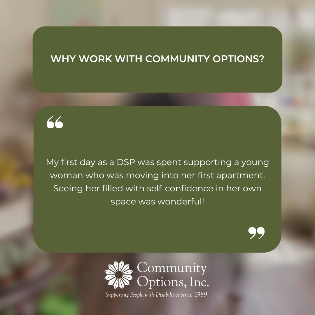 It’s moments like these that make the work we do at Community Options so meaningful!

#CommunityOptions #PurposeDrivenWork #EmployeeVoices #InclusionMatters #WhyWeDoWhatWeDo