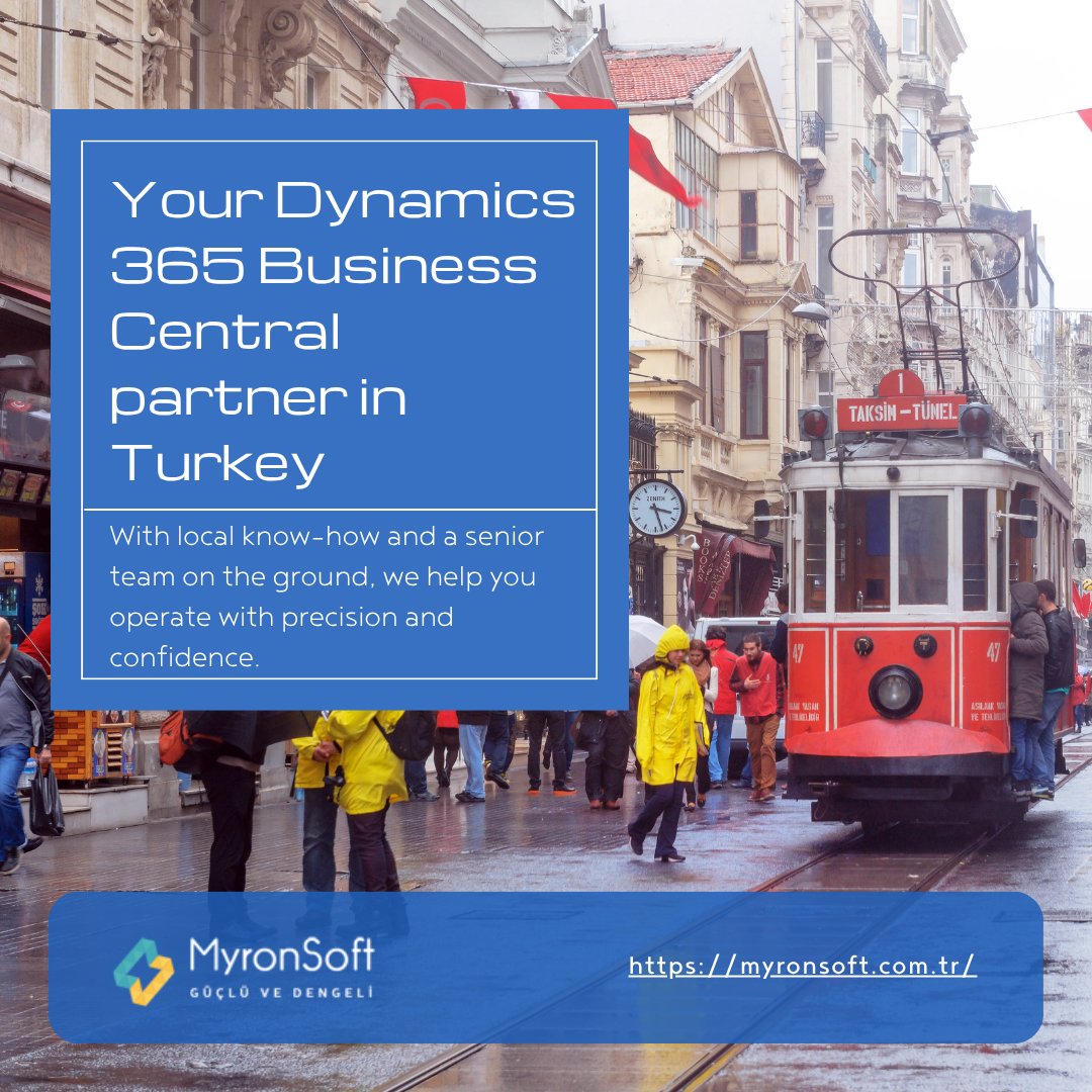 myronsoft's tweet image. Your Dynamics 365 Business Central partner in Turkey.

 myronsoft.com

#dynamics365partner #turkeypartner #businesscentralturkey #myronsoftinternational #bcdeployment #erpconsultingturkey #turkeyimplementation #localpartner #dynamicsconsultants #myronsoftteam