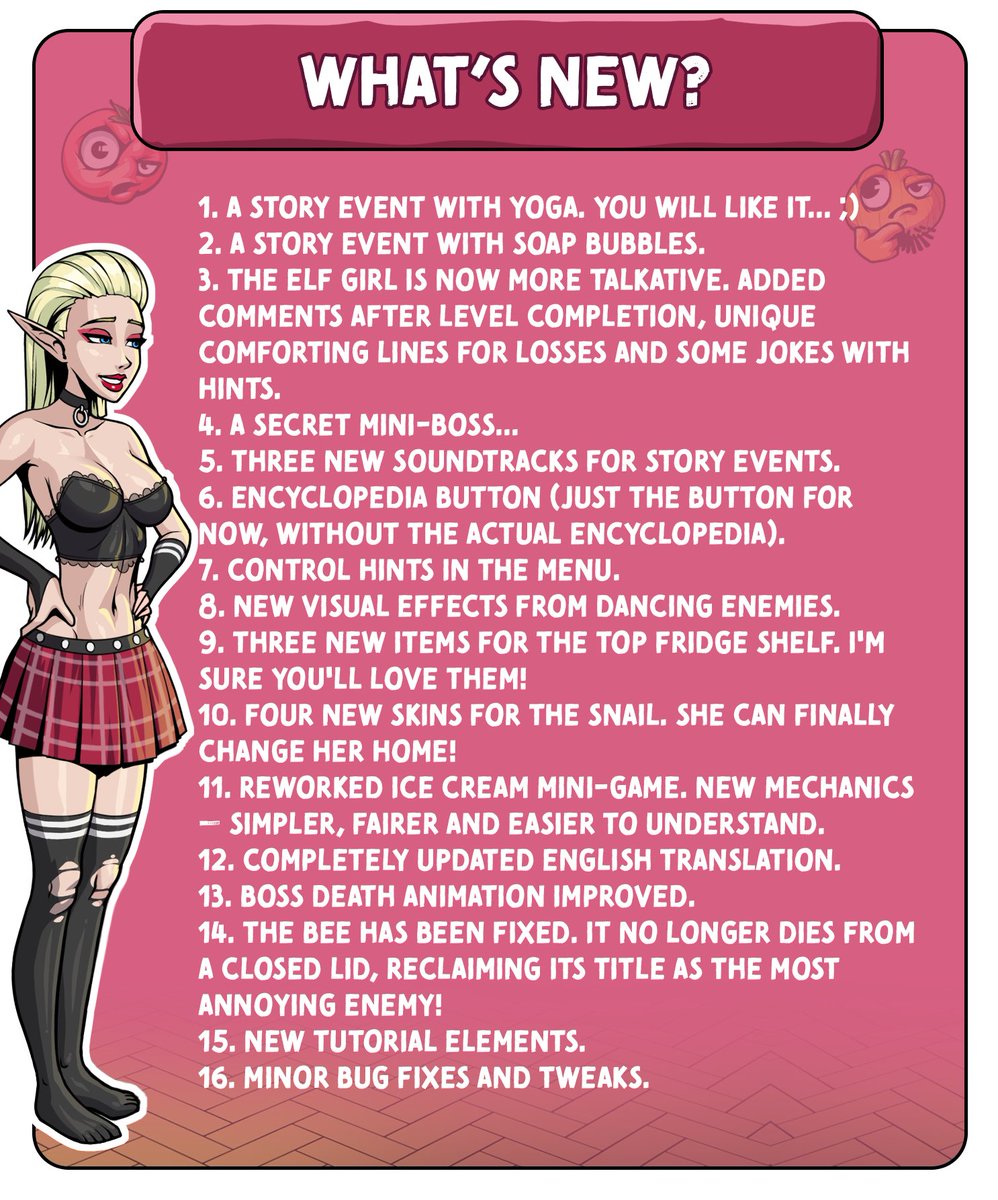 Major Souper Game #Demo Update for #SteamNextFest!
store.steampowered.com/app/3181790/So…
sinbeans-studio.itch.io/soupergame
The game keeps evolving! The gameplay is now even more fun and dynamic and the elf girl is sassier, chattier and still hot as always...

#indiegame #wishlistwednesday #indie #nsfw2d