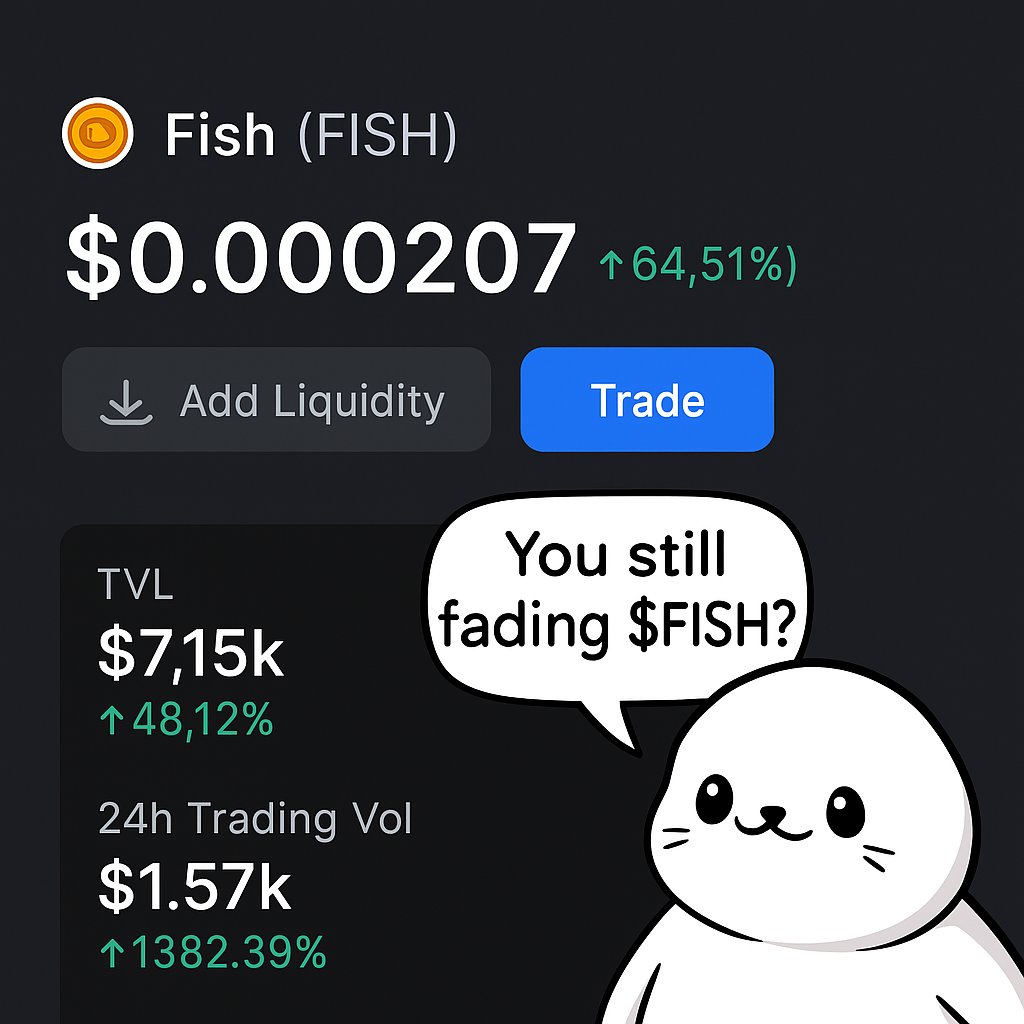 This is just the beginning!
$FISH will take over! 🐟