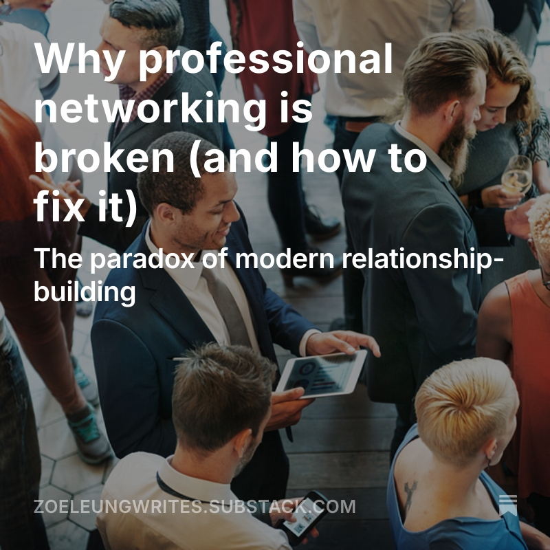 daarcheeni's tweet photo. We've turned professional relationships into a performance. The result? Burnout, moral discomfort, and connections that feel transactional rather than meaningful. It's time to retire #networking and focus on what we actually want: genuine human connection. https://t.co/khNYOaGdEX https://t.co/KE7sxxpLOo