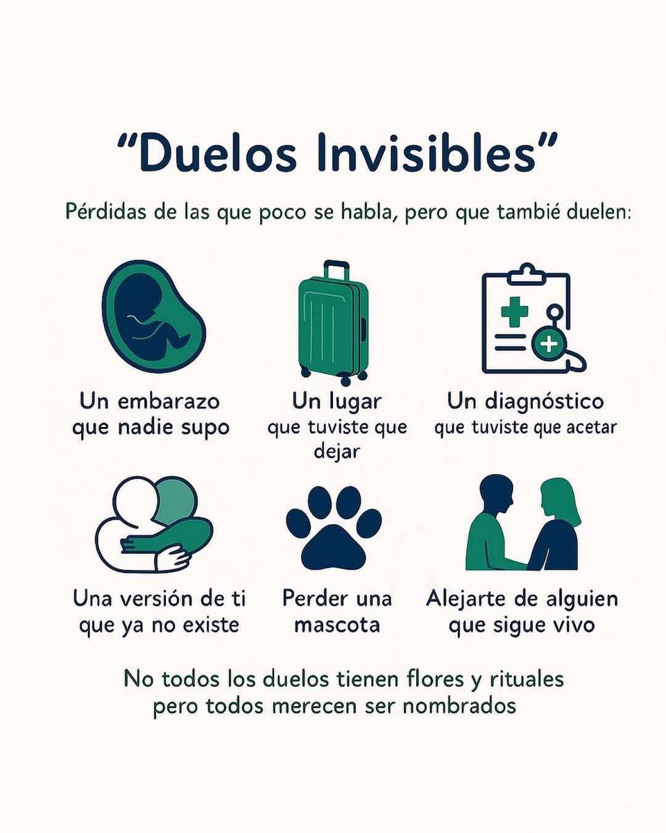 DUELOS INVISIBLES.
Pérdidas de las que poco se habla, pero que también duelen.
⬇️