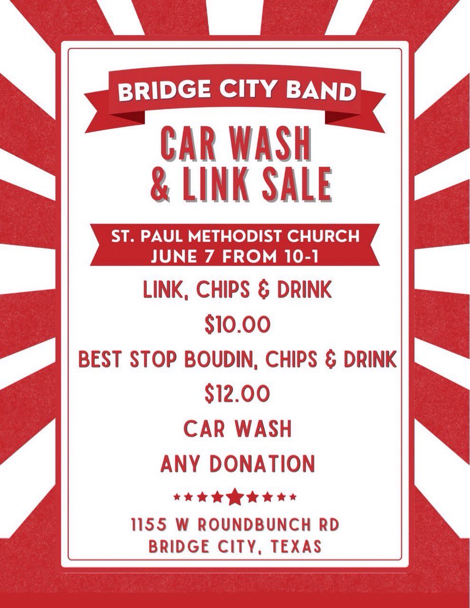 Be sure to stop by and support our Bridge City Band!❤️