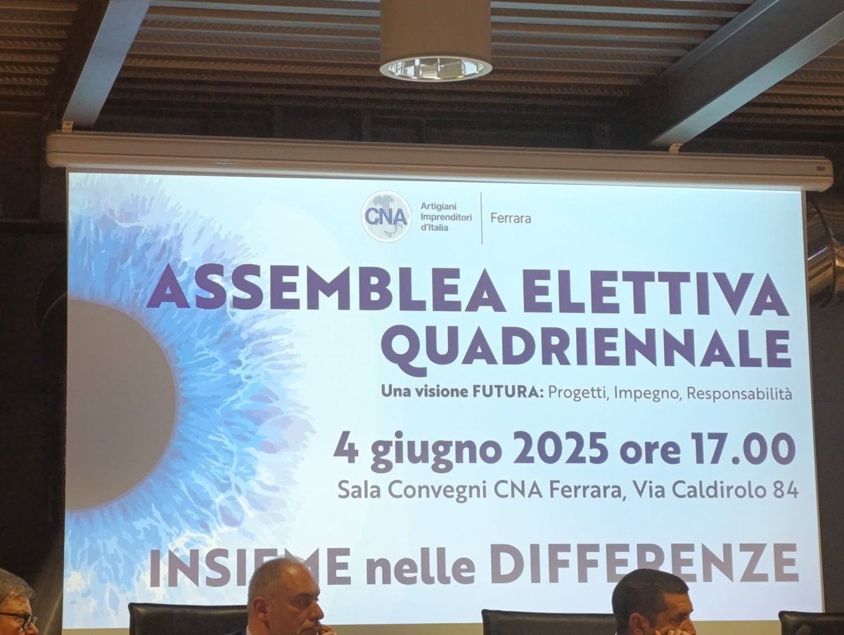 FerraraSipro's tweet image. Anche Sipro con l'Amministratore Unico Paolo Govoni ha preso parte all'assemblea elettiva quadriennale di Cna Ferrara, dal titolo "Insieme nelle differenze", cercando di concorrere ad una visione futura di progresso concreto nell'ambito di un territorio esteso e coeso
