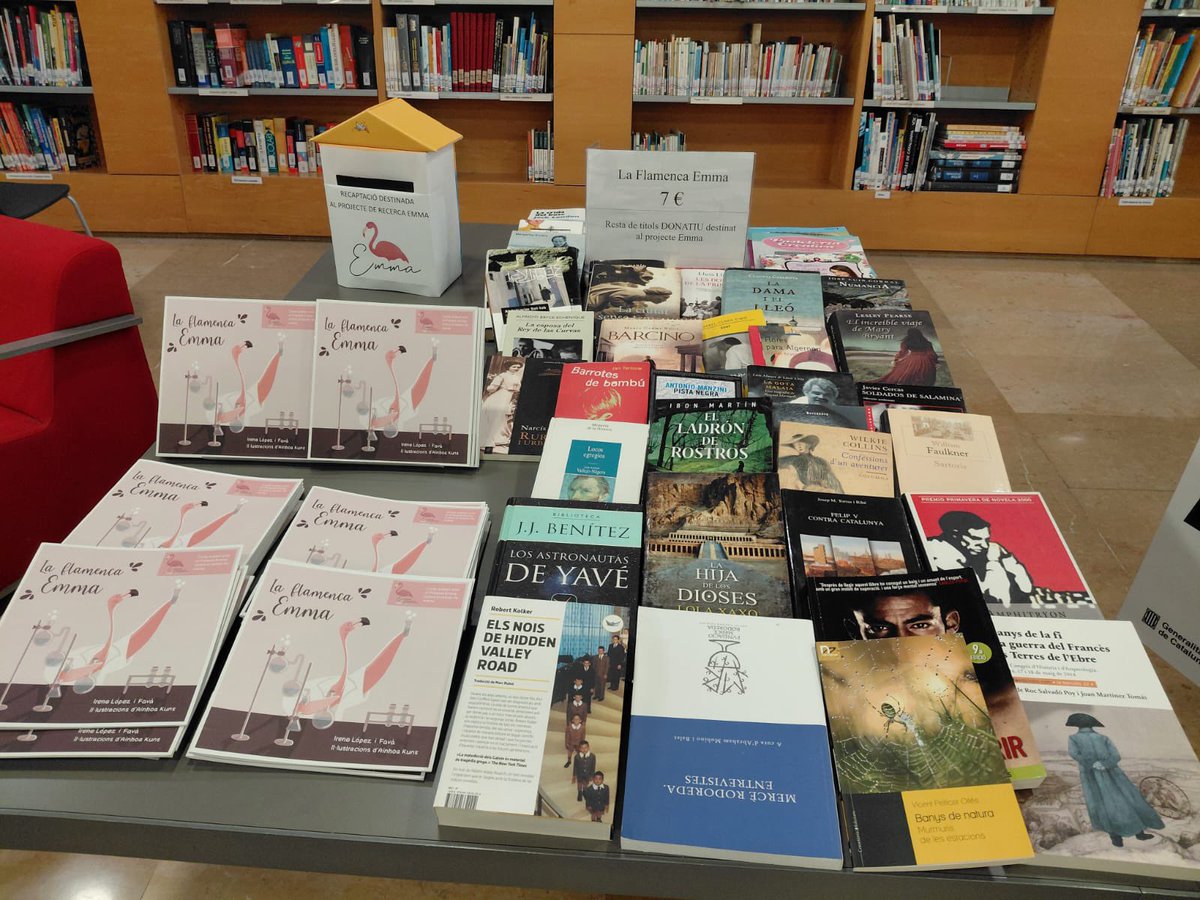 irenepradesg64's tweet photo. 🦩📚 Contacontes solidari a a la @bibliotecamd !

La flamenca Emma arriba amb ciència, tendresa i solidaritat
Amb Irene López i Favà, Ainhoa Kuns i Carlos López del #ProjecteEmma.

💗 Venda de contes: tot per la recerca oncològica!
Amb el suport de @lletrescatalanes.

@marilleixa https://t.co/s4ieaXpFhc