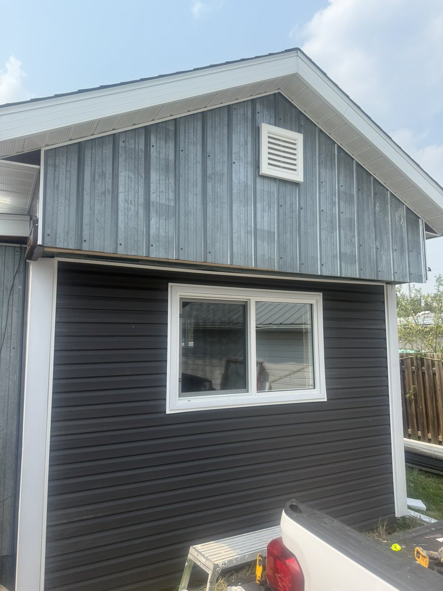 Little window and siding upgrade on the single wide with some help from the Shiver Prince! 

I love that he’s homeschooled and gets to do these things! 

I love that I’m self employed and get to do these things!