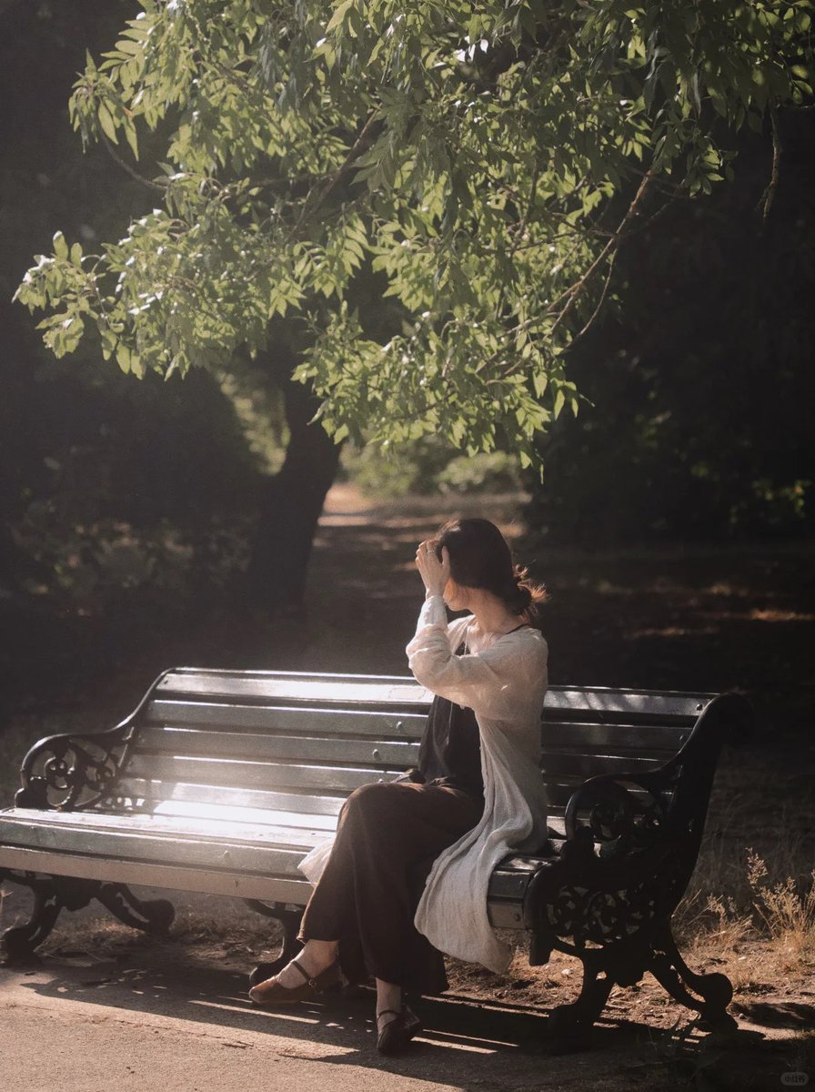 葉の間から輝く夏の太陽を眺める