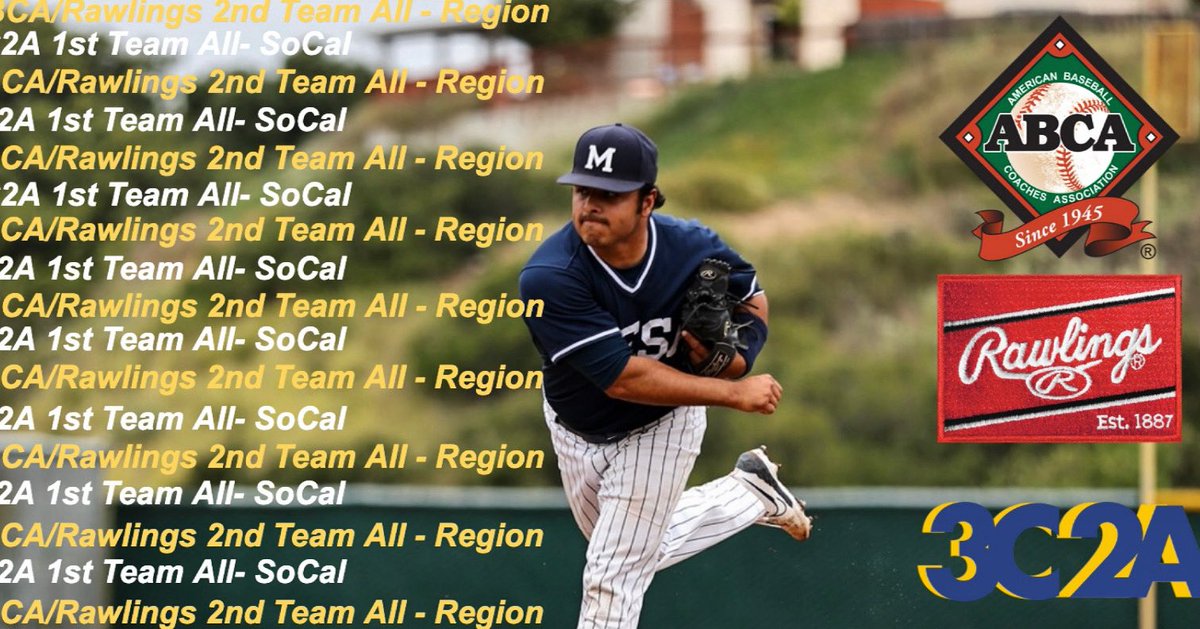 Congrats to our very own Derek Silva earning 3C2A First Team All-SoCal and Rawlings/ABCA Second Team All-Region 🫡