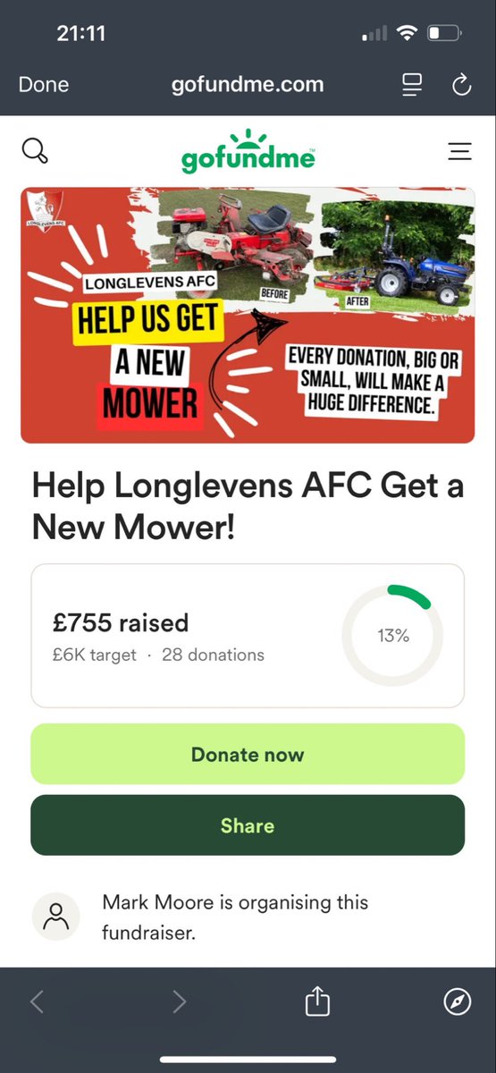 We’ve had some positive news today.  But we’re not at our target just yet. 

We’re in the process of our grant application. 

But still need to raise 6k for the clubs contribution.   Please help us if you can no matter how small of a donation. 

Please RT

gofund.me/0e5cdfda
