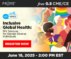 Live Webinar June 18: 
11th Annual HIV Hot Topics Series

Inclusive Global Health: HIV Services for Gender-Diverse Individuals 

0.5-hour CME/CE 

Sign Up Today!

#MedEd #CME #HIV #AgingWithHIV

primeinc.org/54WC247?utm_so…