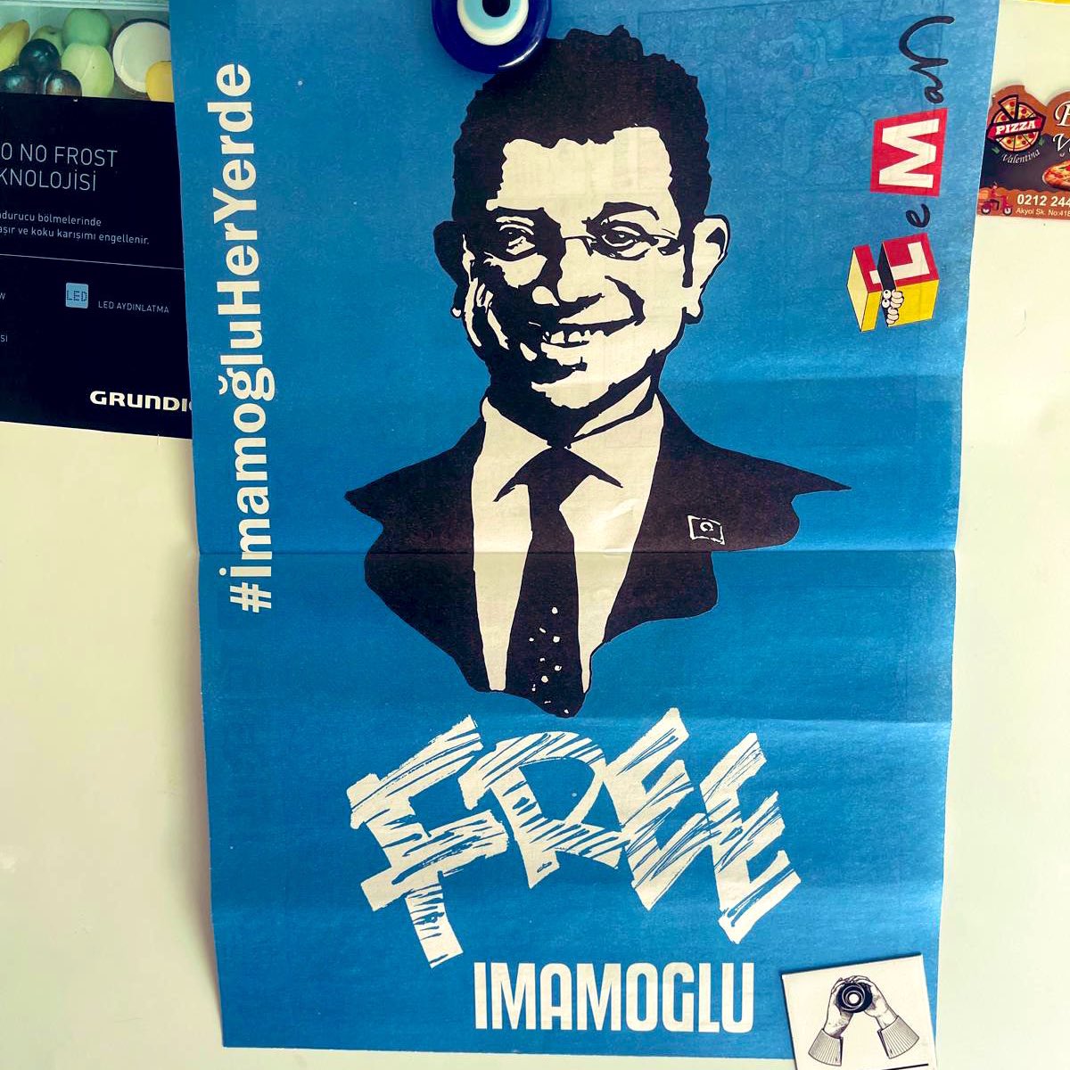 Afiş yasağının ardından Leman Dergisi, yeni sayısında "Ekrem İmamoğlu’na Özgürlük" posteri verdi.