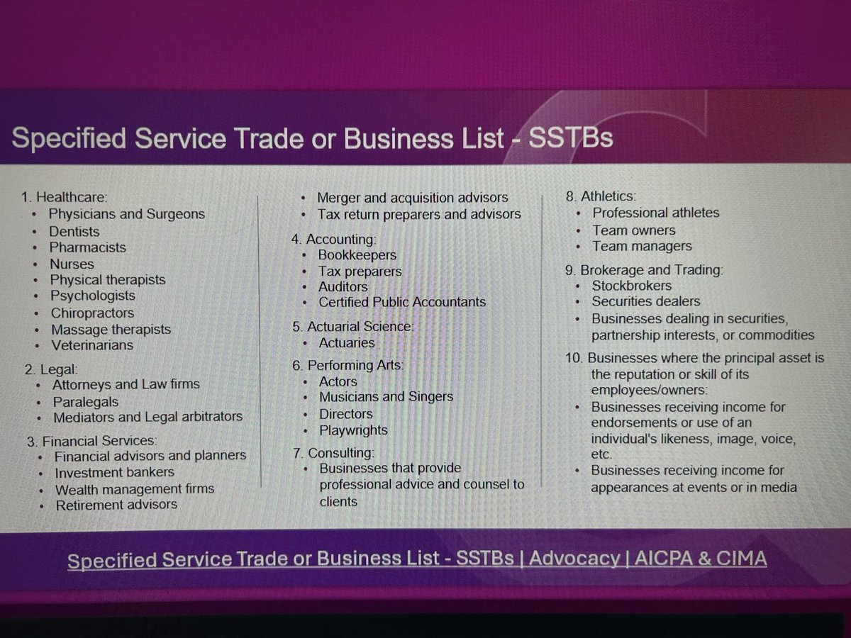 #taxtwitter these entities will no longer deduct state taxes under the OBBB