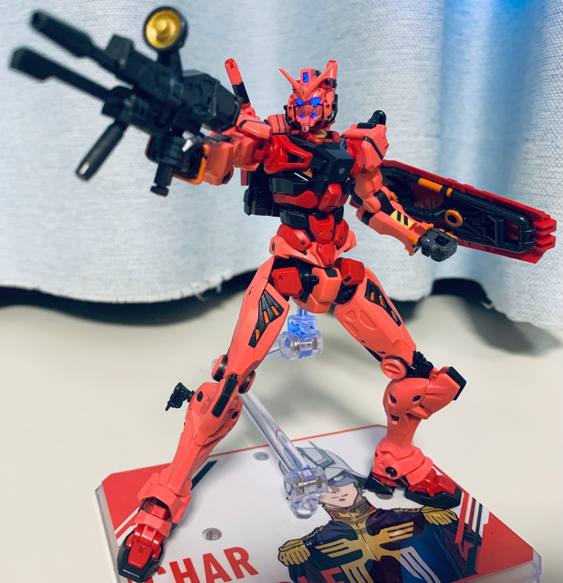 RG 赤色 ガンプラ ビームサーベル RG Zガンダム(バイオセンサー発動時)｜しいしいさんのガンプラ