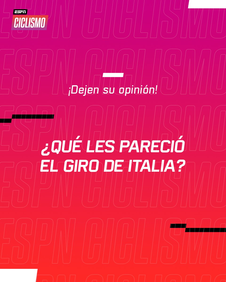 ¡La primera Gran Vuelta de la temporada ya finalizó hace unos días y queremos leer sus opiniones! ¿Qué piensan del #GiroDItalia y su definición en los últimos días? 👇🤔