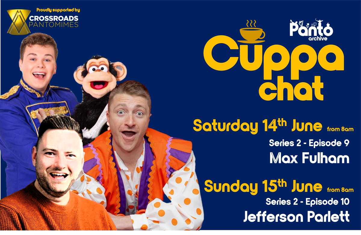 Who's up on CUPPA CHAT this week! We have Max and Jefferson chatting with <a href="/GaryLJ/">Gary L Johnson</a> 

#panto #pantomime #cuppachat #cuppa