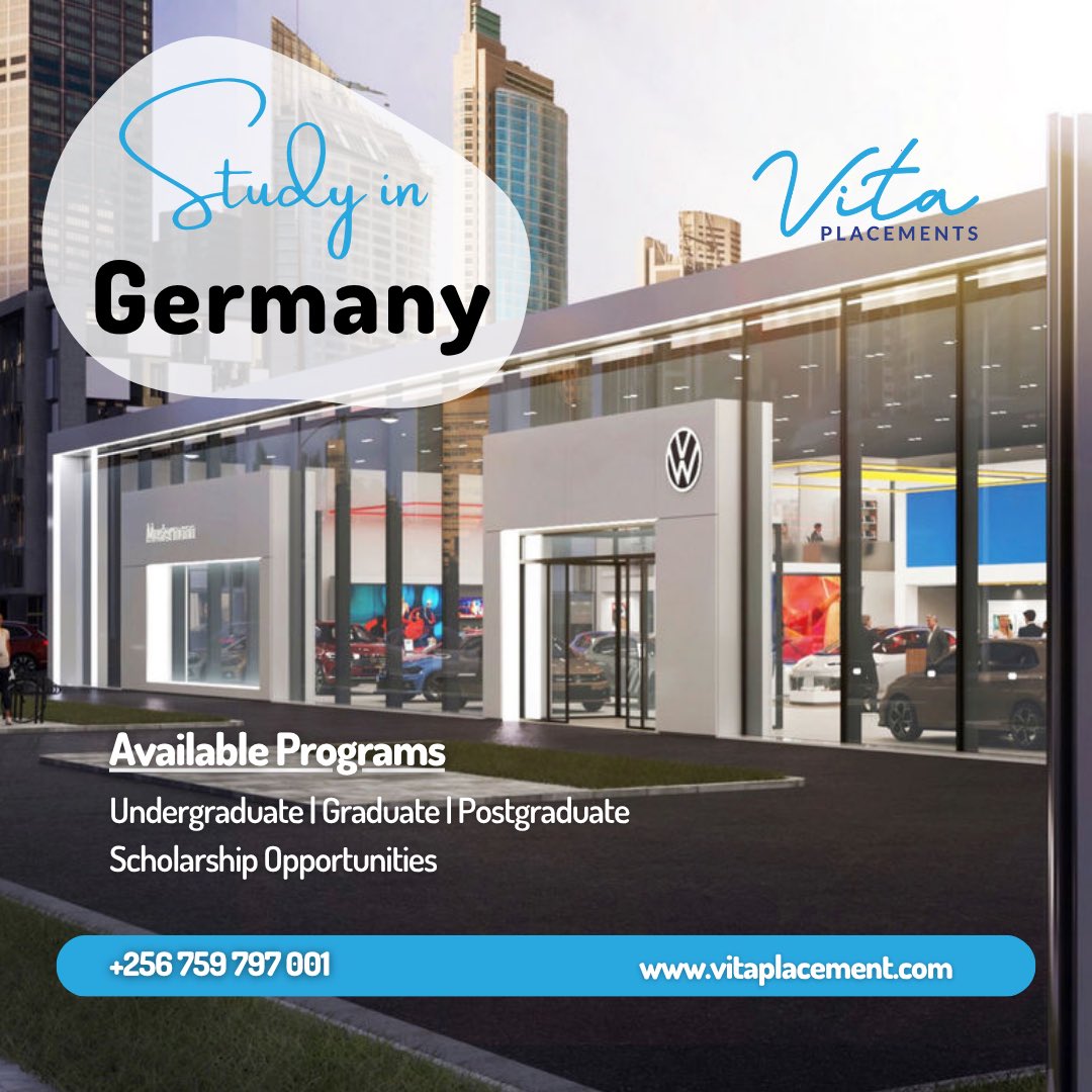 VitaPlacements's tweet photo. Looking for affordable and quality higher education?
π©πͺ Germany offers degrees taught in ENGLISH, practical training, and high employability!
Your global future starts here. π
#VitaPlacement #GermanyBound #StudyAbroadUganda https://t.co/RVu8WiMU5G