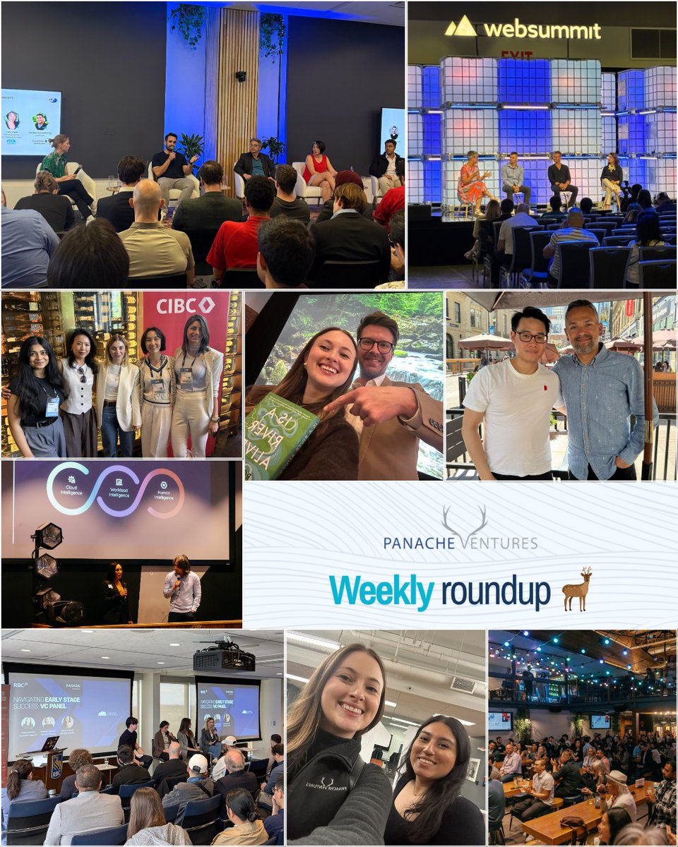 🌎 Panache Weekly Roundup

Here’s where we’ve been:

📍Web Summit in Vancouver and RBCx VC Panel
📍CVCA Invest Canada in Calgary
📍Hosted the AI Salon in Montreal
📍CarbonRun climate event in Toronto, and Antler office hours

With founders, on the ground — and across the map.