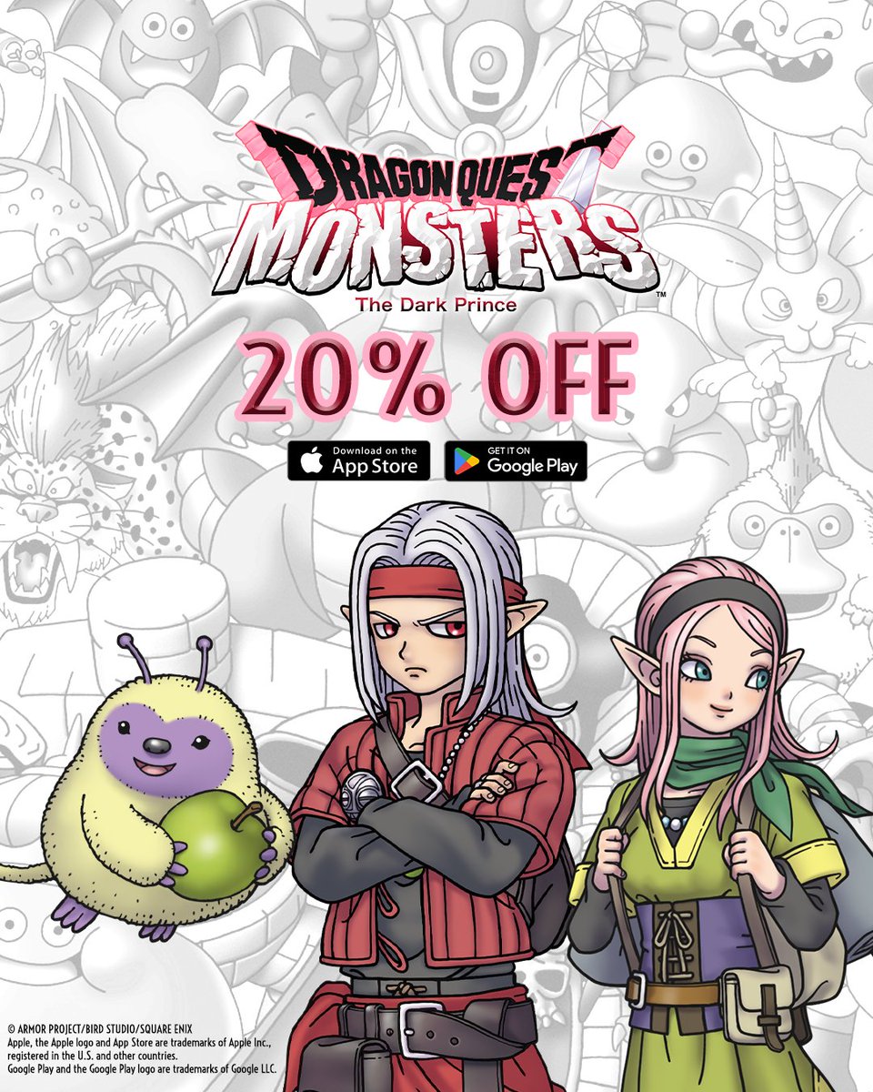 DragonQuest's tweet image. Become the Master of Monsterkind with 20% off on #DragonQuest Monsters: The Dark Prince on iOS and Android! sqex.link/cgea